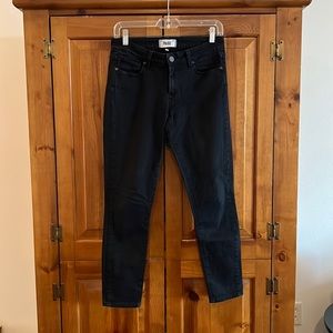 Paige black denim skinny jeans size 28